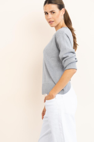 Est'Seven |  Soft cotton sweater Jayden | grey | Picture 7