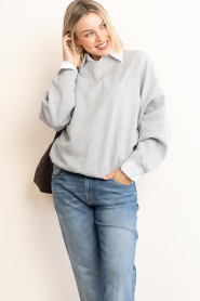 Est'Seven |  Sweater with pleats Monchou | grey | Picture 4