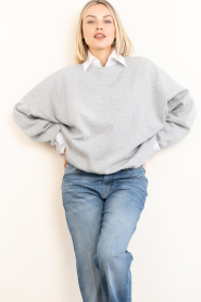 Est'Seven |  Sweater with pleats Monchou | grey | Picture 5