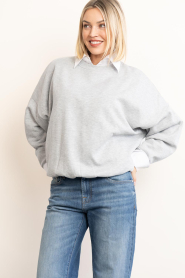 Est'Seven |  Sweater with pleats Monchou | grey | Picture 7