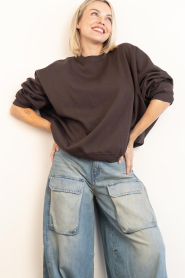 Est'Seven :  Sweater with pleats Monchou | brown - img8