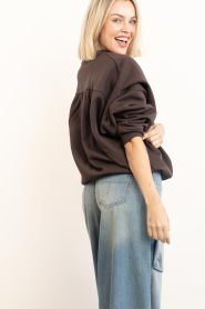 Est'Seven :  Sweater with pleats Monchou | brown - img9