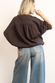 Est'Seven :  Sweater with pleats Monchou | brown - img10