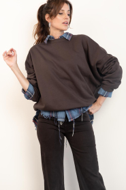 Est'Seven :  Sweater with pleats Monchou | brown - img6