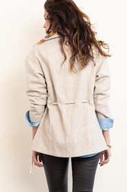 Est'Seven |  Coat with tie belt Ojacky | beige | Picture 8