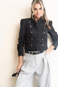 Est'Seven :  Small leather belt Athina | black - img2