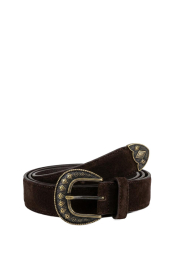 Est'Seven |  Suede belt Suze | brown