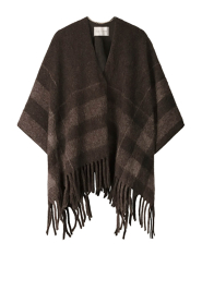 Club L'avenir |  Checked poncho Rhea | brown | Picture 1