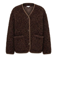 Club L'avenir |  Wool mix jacket Una | redbrown