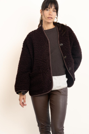 Club L'avenir |  Wool mix jacket Una | redbrown | Picture 6