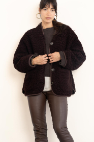 Club L'avenir |  Wool mix jacket Una | redbrown | Picture 4