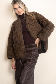 Club L'avenir |  Wool mix jacket Una | brown | Picture 4