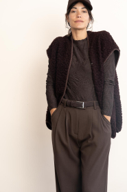 Club L'avenir |  Wol mix gilet Valey | red brown | Picture 5