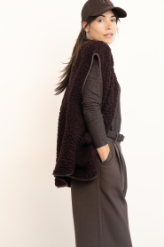Club L'avenir |  Wol mix gilet Valey | red brown | Picture 7