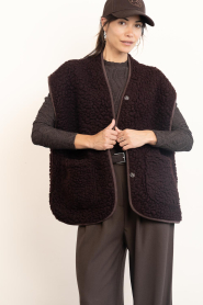 Club L'avenir |  Wol mix gilet Valey | red brown | Picture 2