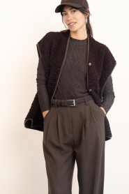 Club L'avenir |  Wol mix gilet Valey | red brown | Picture 6