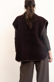 Club L'avenir |  Wol mix gilet Valey | red brown | Picture 8