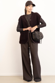 Club L'avenir |  Wol mix gilet Valey | red brown | Picture 3