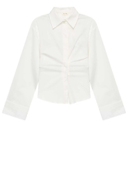 Club L'avenir |  Pleated fitted blouse Sora | natural