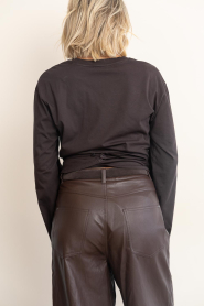 Club L'avenir |  Cotton wrap top Syf | brown | Picture 6