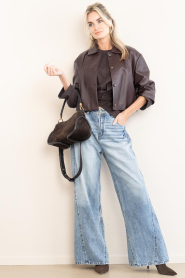 Club L'avenir |  Cotton wrap top Syf | brown | Picture 8