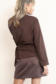 Club L'avenir |  Button wrap shirt Sina | brown | Picture 8