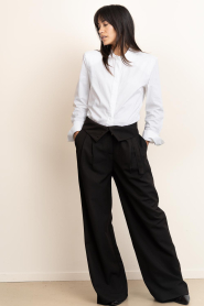 Club L'avenir |  Fitted trousers with detail Alayan | brown | Picture 4