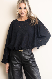 Herskind |  Lace top with batwing sleeves Caterina | black | Picture 5