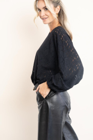 Herskind |  Lace top with batwing sleeves Caterina | black | Picture 7