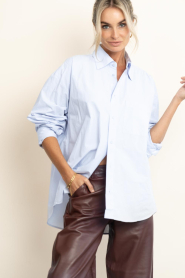 Herskind |  Cotton blouse Lorenzo | blue | Picture 6