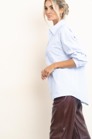 Herskind |  Cotton blouse Lorenzo | blue | Picture 7