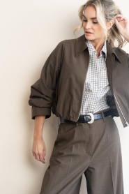 Herskind |  Cropped barrel bomber jacket Stella | khaki | Picture 2