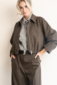 Herskind |  Cropped barrel bomber jacket Stella | khaki | Picture 5