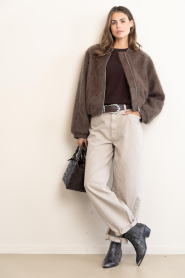 Herskind |  Brushed wool bomber Jimi | brown | Picture 3