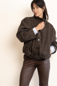 Co'Couture |  Checked balloon Olva | brown | Picture 2
