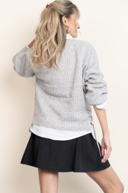 Co'Couture |  Knitted sweater Row | grey | Picture 4
