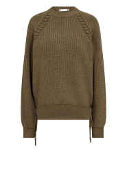 Co'Couture |  Braided sweater Rowl | green | Picture 1