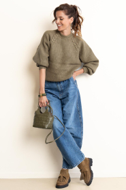 Co'Couture |  Braided sweater Rowl | green | Picture 3