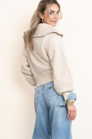 Co'Couture |  Knitted cardigan Row | natural | Picture 8