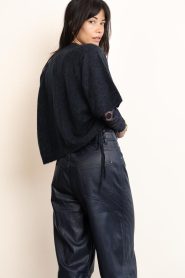 Co'Couture |  Soft pull up sweater Noomi | navy | Picture 8