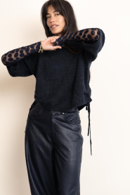 Co'Couture |  Soft pull up sweater Noomi | navy | Picture 2