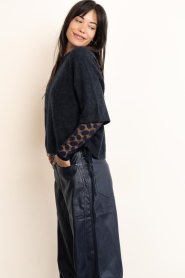 Co'Couture |  Soft pull up sweater Noomi | navy | Picture 6