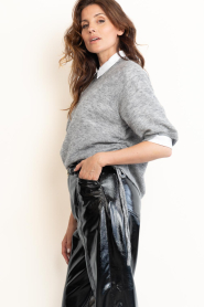Co'Couture |  Soft pull up sweater Noomi | grey | Picture 6