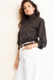 Co'Couture |  Soft turtleneck Cory | brown | Picture 5