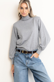 Co'Couture :  Soft turtleneck Cory | grey - img5