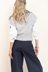 Co'Couture :  Knitted short sleeve cardigan | grey - img8