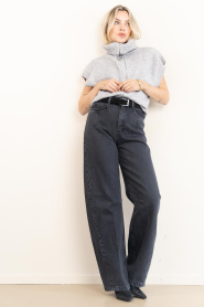 Co'Couture :  Knitted short sleeve cardigan | grey - img4