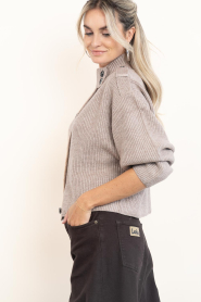Co'Couture |  Knitted cardigan with buttons Row | brown | Picture 7