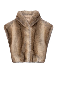 STUDIO AR |  Faux fur bodywarmer Olena | beige | Picture 1