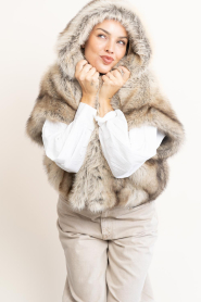 STUDIO AR |  Faux fur bodywarmer Olena | beige | Picture 9